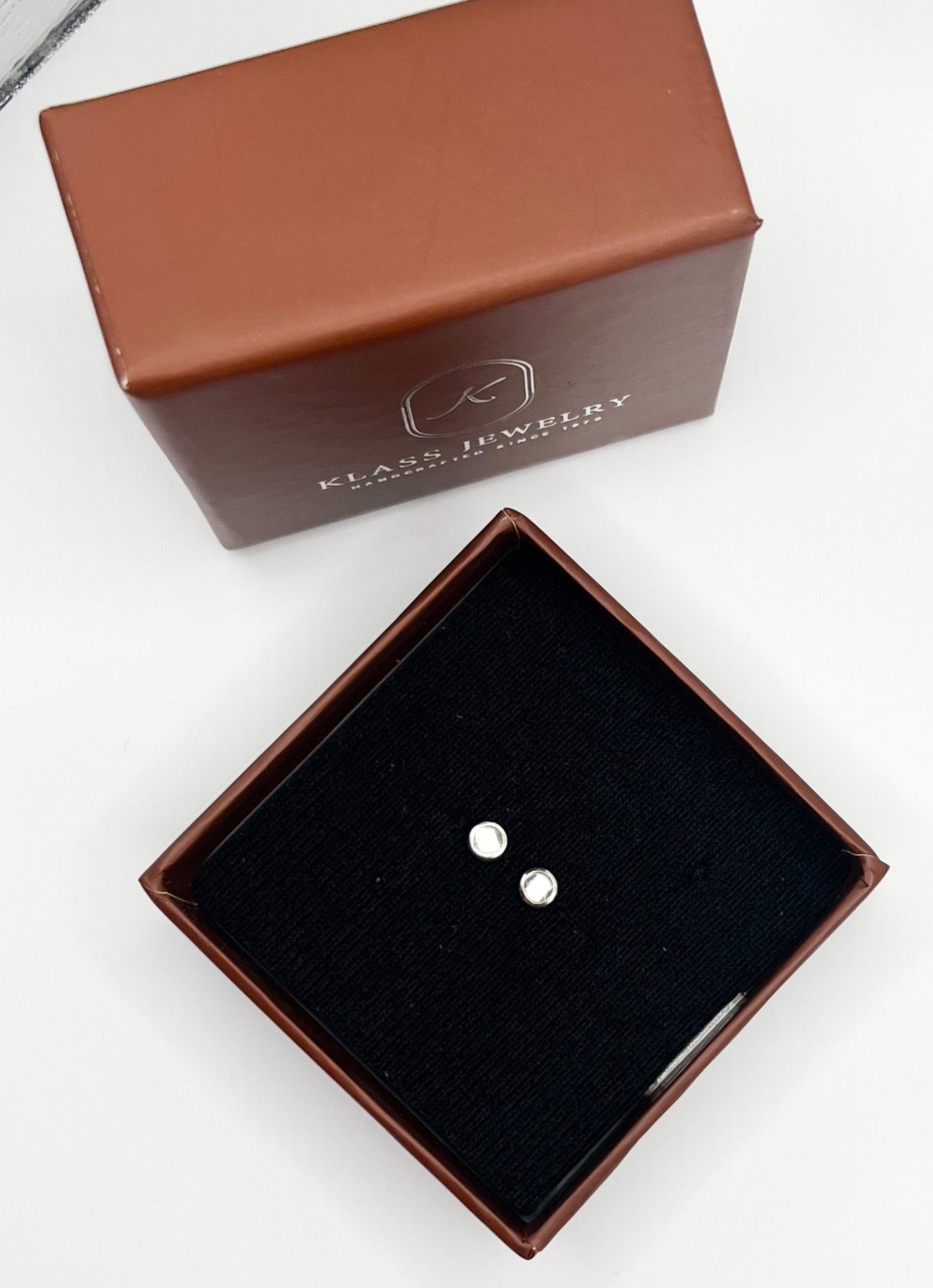 Moon Stone Stud Earrings  | Sterling Silver