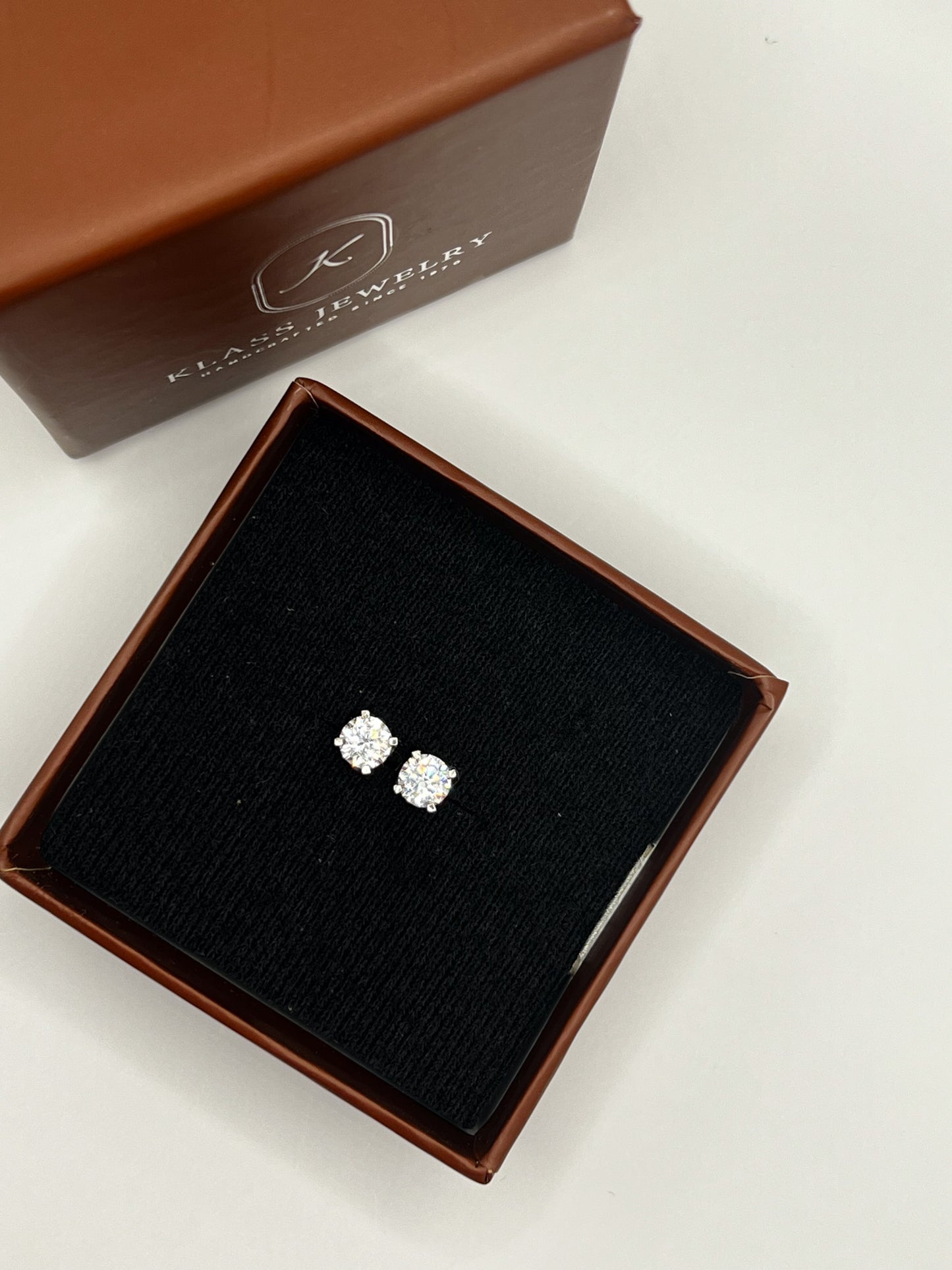 Crew's Diamond Stud Earrings  | Sterling Silver