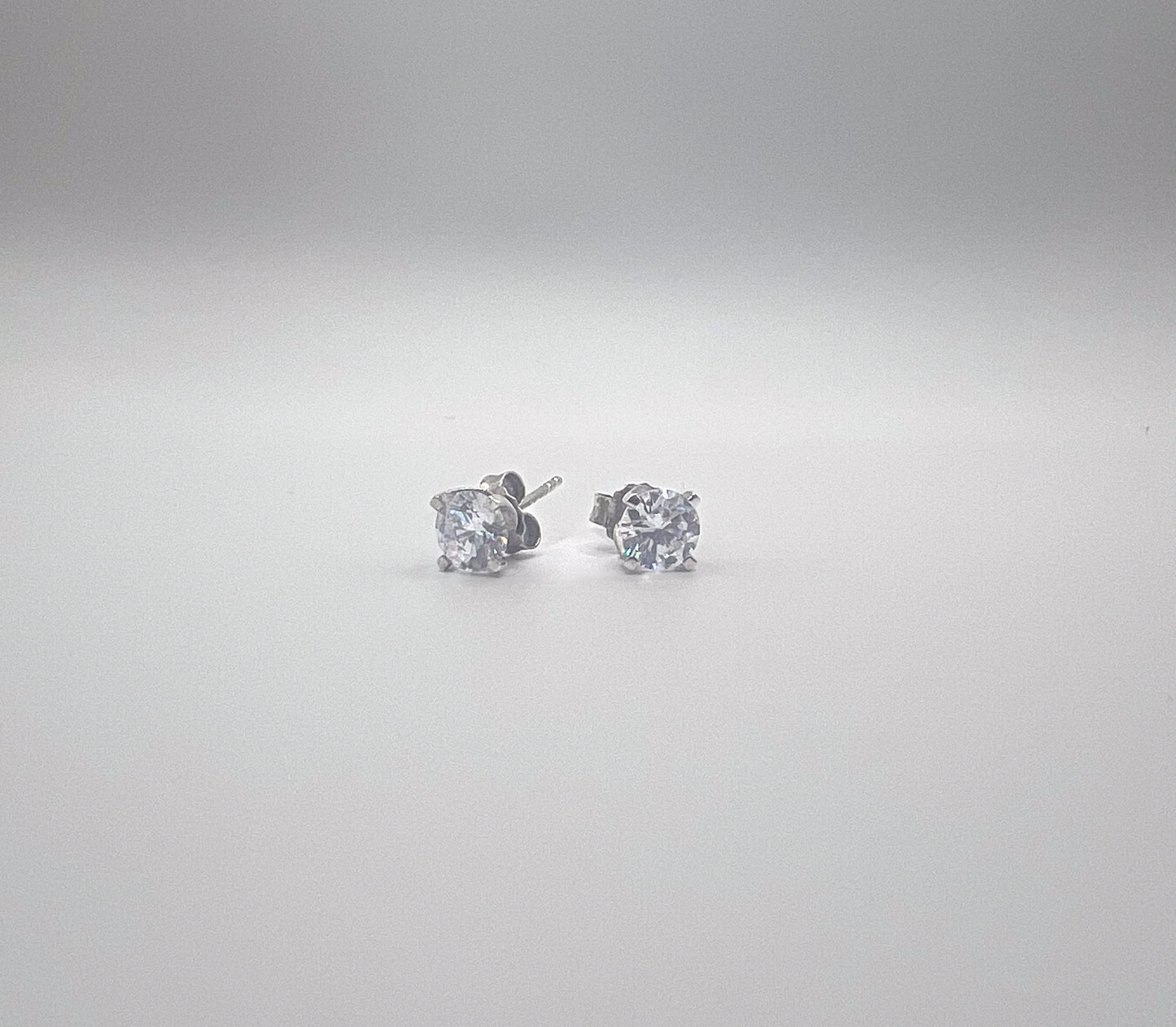 Crew's Diamond Stud Earrings  | Sterling Silver