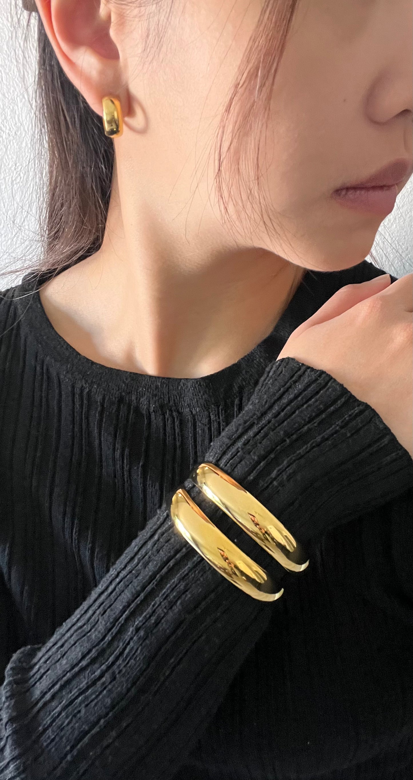 Gold Double Layer Bangle